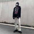 Fashion Brand Cross Jeans Men High Street White Denim Homme Loose Straight Wide Leg Pants Male Casual Streetwear Trousers Gothic.