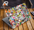 Cartoon Effect YellowPremium Laptop Sticker AR-5352. 