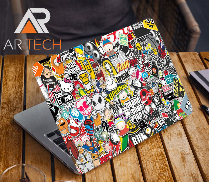 Cartoon Effect YellowPremium Laptop Sticker AR-5352