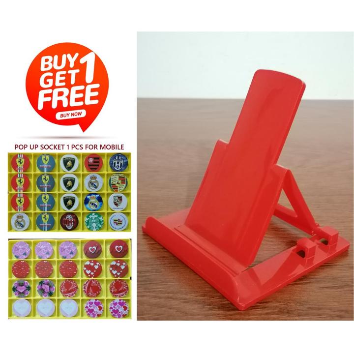 Plastic Mobile Stand (BUY 1 GET FREE POP UP SOCKET 1 PCS FOR MOBILE)