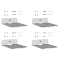 4X Wall Shelf Speaker Stand, Small Wall Shelf Speaker Mount for Bluetooth Speaker, Cell Phones,(White).