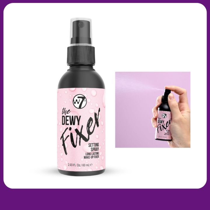 W_7 Dewy Fixer Makeup Setting Spray (60ml) - Radiant Finish & Hydrating