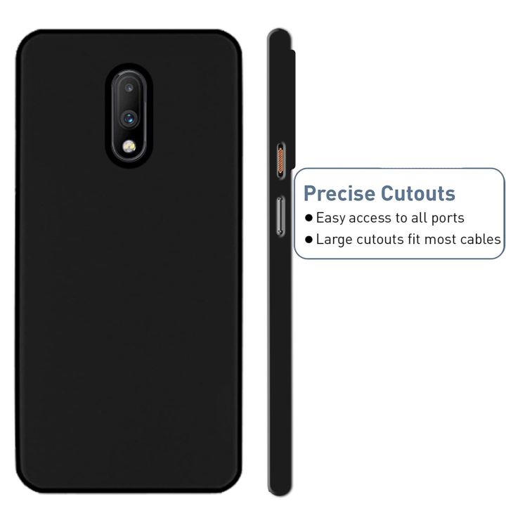 OnePlus%207%20Silicone%20Matte%20Flexible%20Soft%20Phone%20Case%20-%20Black%20-%20Phone%20Back%20Cover%20-%20Image%203