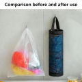 No-Punch Grocery Bag Holder Wall Mount Plastic Bag Holder Dispenser Hanging Storage Trash Garbage Bag Kitchen Garbage Organizer. 