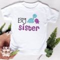 Big Sister Little Brother Kids Dinosaur T-shirt for Boys Girl Matching Outfit Tops Summer T Shirt Children Clothes Short Sleeve. 