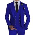 2023 Fashion New Men Leisure Boutique Business Solid Color Wedding Suit Coat Pants Vest 3 Pcs Set Dress Blazers Jacket Trousers.