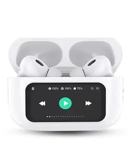 Airpods%20A9%20Pro%20TWS%20Wireless%20Earbuds-%205.3%20%E2%80%93%20Bluetooth%20-%20Waterproof%20-%20Touch%20Screen%20-%20ANC%20&%20ENC%20-%20with%20Mic%20%E2%80%93%20Ideal%20for%20Xiaomi%20and%20iPhone%20%E2%80%93%20Premium%20Sound%20and%20Comfort-white%20-%20Image%205