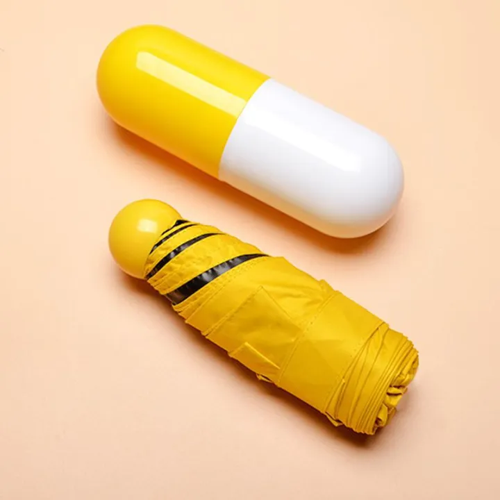 7"%20Mini%20Capsule%20pocket%20Folding%20umbrella-%20Yellow%20-%20Image%203