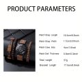 Watch + Bracelet 2023 Minimalist Men's Fashion Leather Strap Watches Simple Men Business Stainless Steel Mesh Belt Quartz Watch. 