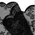 Black Lace Floral Net Curtains Window Curtains for Yard Bedroom Decoration 100cmx200cm. 