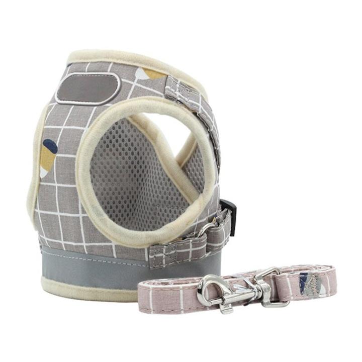 Soft Breathable Puppy Harness Reflective Vest ng Lead Leash for Puppy lyester Mesh Harness for Small Medium