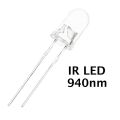 10Pcs-5mm TRANSPARENT LED IR Transmitter LED Sensor 5mm 940nm IR LED Lights Infrared Transmitters LED Sensor Lights 5mm For Electronics TV Camera Remote Control.