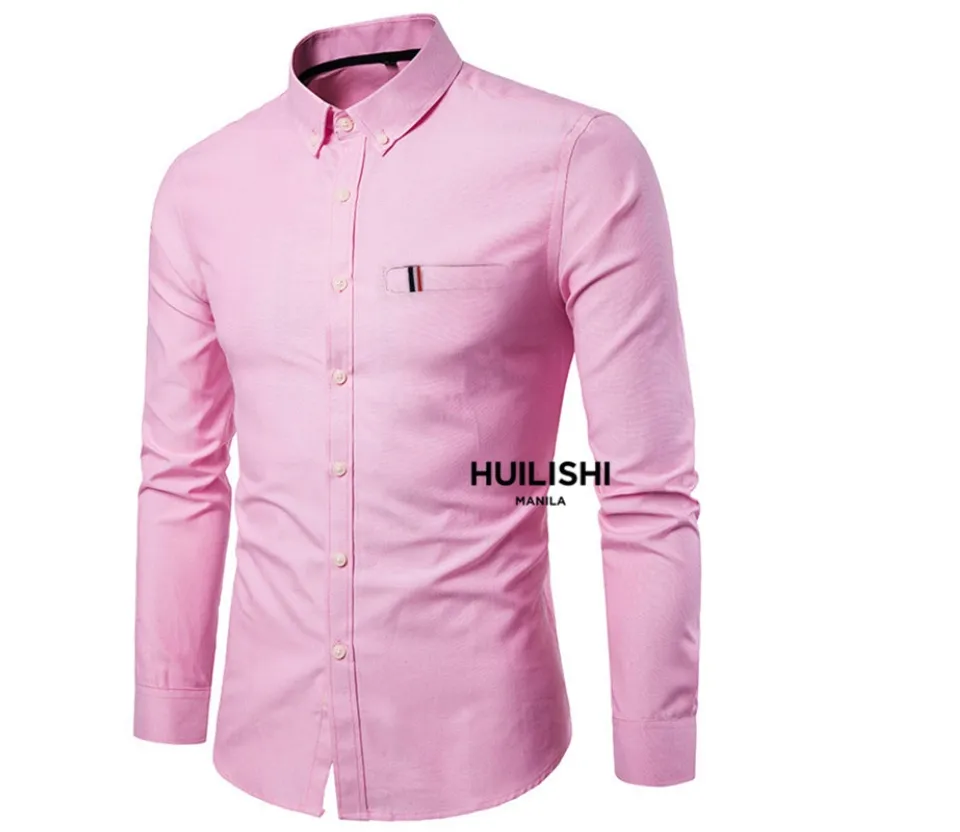 HUILISHI Korean style fashion casual men's high quality shirt polo