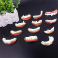 Single Piece Halloween Teeth Decorative Plastic Flexible Dentures Realistic Vampire Teeth for Halloween Party Children Cosplay. 