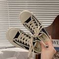 【Special Cabinet Version】35-43Women's Canvas Shoes Biscuit Shape Shoes Casual Sneakers Large Size Women's Shoes41-42Fat feet wide fat. 