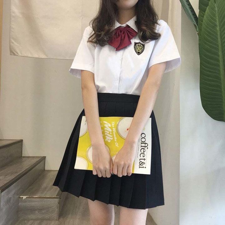 JK Uniform Set Genuine Full Set Summer Student College Style Junior High School Student White Shirt Graduation Season School Uniform Class Uniform