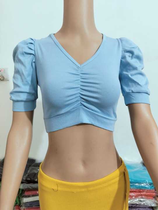 Cotton%20Half%20Body%20Short%20Sleeve%20Crop%20Tops%20Blouse%20for%20Women%20-%20Casual%20and%20Trendy%20-%20Image%209