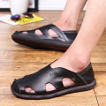 Leather Men's Sandals Summer Soft Outdoor Walking Beach Shoes Handmade Classic Casual Sandals High Quality Sandals Slippers Large Size 38-48.