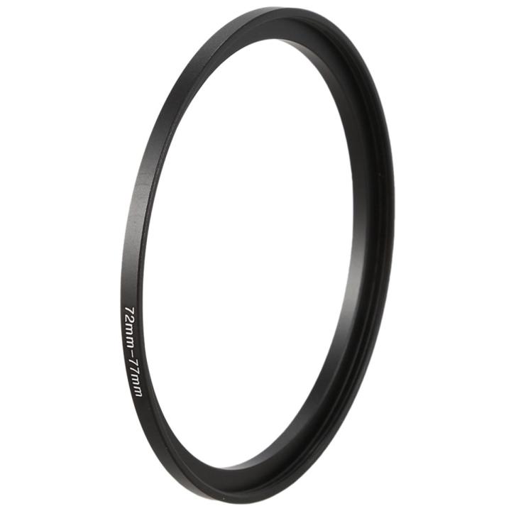 NXFDSIOZ 2Pcs 72mm-77mm Camera Lens Step Up Filter Black Metal Adapter Ring