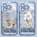 O-One Piece Luffy 5 Gear Clear Case for Samsung Galaxy S23 S22 Ultra S21 S20 FE S10 Plus Note 20 10 9 A32 A52S A52 A72 Cover.