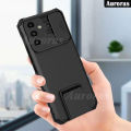 For Samsung Galaxy A25 5G Phone Case with Slide Armor Cover Slide Camera Protection PC Anti-Slippery Built-in stand Holder Back Cover for Samsung A25 Cover Casing HP.