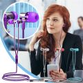 3.5mm Wired Eraphone With Built-in Microphone In-ear HIFI Mobile Phone Headset Sports Stereo Earphones For Huawei Xiaomi Earbuds.