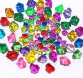 Sugar digger, crystal gemstones, lucky stones, colorful crystal diamonds, plastic crushed ice, acrylic ice cubes, colorful shore crushed stones. 