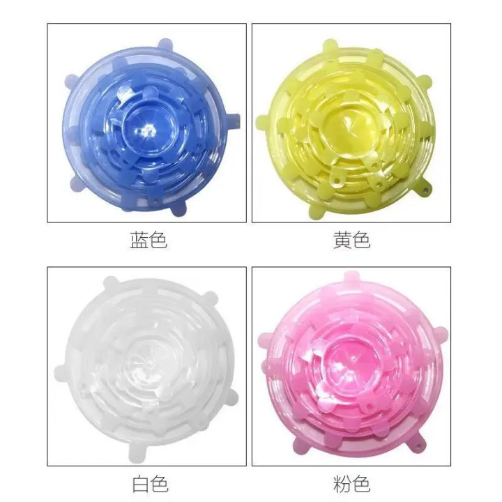 6Pcs%20Reusable%20Silicone%20Stretch%20Lids%20Kitchen%20Food%20Storage%20Wraps%20Cover%20Various%20Silicone%20Bowl%20Cover%20For%20Microwave%20Oven%20-%20Kitchen%20Rack%20-%20Image%205