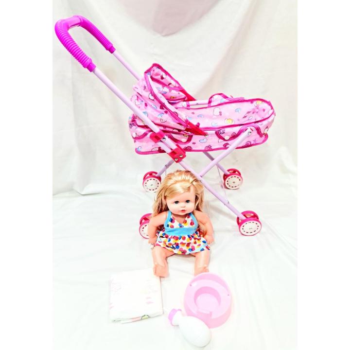 Exclusive Fordable Trolly For baby Stroller Foldable Trolley Toy Baby Doll Gift
