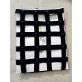 HIGH QUALITY Motorcycle Back Seat Net 6 Hook Hold Down For Helmet Mesh Net Cargo Luggage -Black.
