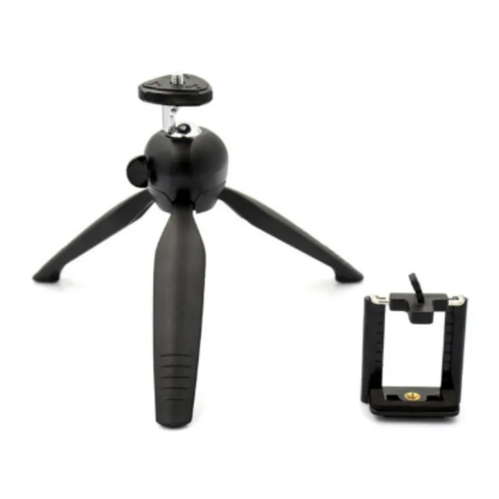 Yt-228%20Mini%20Tripod%20Mount%20with%20Phone%20Holder%20Clip%20-%20Black%20-%20Image%202