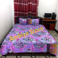 Cotton King Size Bedsheet With Two Pillow Cover Size 7/8 Feet Head Pillow cover Size 20/28 Inch Easy Maintainance Hand Washable. 
