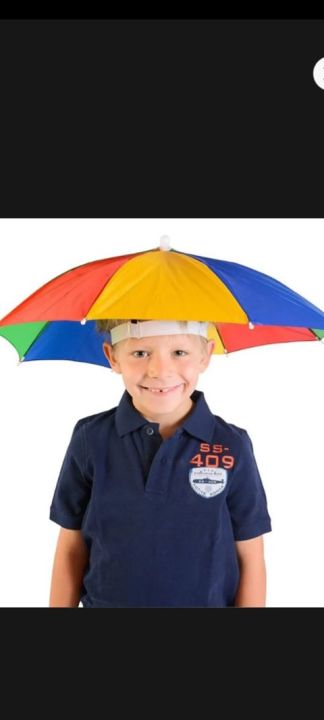 Head Umbrella Hat for Kids and Adults, Hands Free Umbrella Clear for Rain Sunny Golf