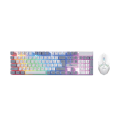 Pc Power KM02W Wired White & Gray Gaming Keyboard & Mouse Combo with Bangla. 