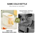 3.9L Cold Water Bottle With Faucet Lemon Bottle Drinkware Kitchen Iced Drink Fruit Tea Drink Cool Water jug For Outdoor Camping.