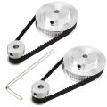 Synchronous Wheel Model Mechanical Timing Belt 20&60 Teeth 5mm Bore Aluminum Timing Pulley.