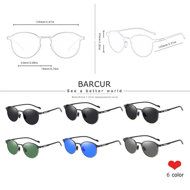 BARCUR%20TR90%20Temples%20Sunglasses%20Women%20Polarized%20Fashion%20Sun%20Glasses%20Driving%20Round%20Ladies%20Sunglass%20-%20Image%202