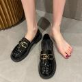 British Style Summer Pumps2023New Pattern Leather Shoes Design Sense Minority All-Match One Pedal Loafer. 