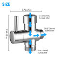 GC 1/2" Outlet Diverter Valve Splitter Ergonomic Design Brass 3 Way T Adapter For Shower Head Switch specification.