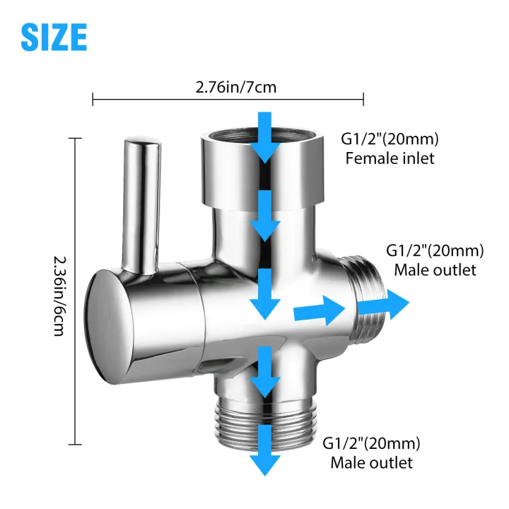 GC%201/2"%20Outlet%20Diverter%20Valve%20Splitter%20Ergonomic%20Design%20Brass%203%20Way%20T%20Adapter%20For%20Shower%20Head%20Switch%20specification%20-%20Image%209