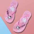 Y 2k Kawaii Sanrio Hello Kitty Platform Flip Flops Women Non Slip Pink Home Shoes Summer Cute Beach Slippers Sandals 2023 Girls.