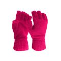 1Pair Half Finger Fingerless Gloves Men's And Women's Winter Warm Solid Color Knitted Half-finger Woolen Outdoor Mittens. 