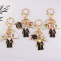 Simple Creative Personalized Graduation Keychain Classic Unisex Academic Dress Pendant Students Souvenir Graduation Season Gifts. 
