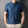 MLSHP Summer Men's Polo Shirts Luxury Short Sleeve Solid Color Man T-shirts High Quality Business Casual Slim Man Tees 3XL. 