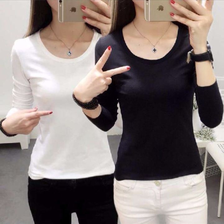 Solid%20Color%20Undershirt%20Base%20Shirt%20Women's%20Long%20Sleeve%20T%20T-shirt%20Women's%20Spring%20and%20Autumn%20Tight%20Top%20Slim%20Fit%20Inner%20Wear%20Korean%20Style%20Stretch%20-%20Image%207