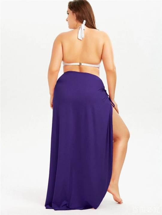 Women's%20Beach%20Skirt%20Veil%20Covered%20Warp%20Backless%20Crossover%20Swimsuit%20-%20Image%206