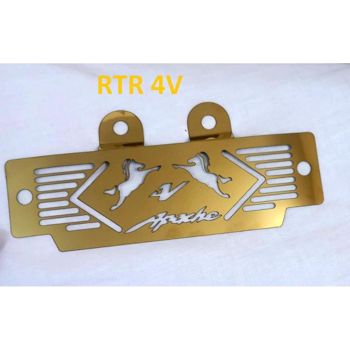 Apache RTR 4V Radiator Guard For Motorcycle. Aluminum Premium Quality -Golden