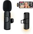 K9 Wireless Dual Microphone Professional Lapel Lavalier Microphone Remove Noise For Typ c. 