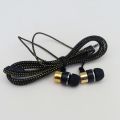 In-Ear Earphone-3.5mm Super Bass In-Ear Earphone Braided Wire Headset -Fashionable Wiring Cloth Cord Subwoofer Headphones In-Ear Braided Cord Wired Earplugs. 