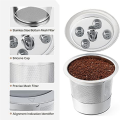 Stainless Steel Reusable K Cups Fit for Keurig Five Holes K-Cups Coffee Filter Pods for Keurig Supreme Plus Coffee Maker. 